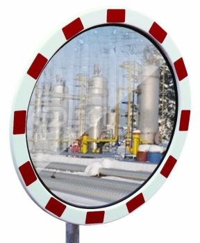 Lustro drogowe TM-B nieparujące INOX ø 80 cm odblaskowe